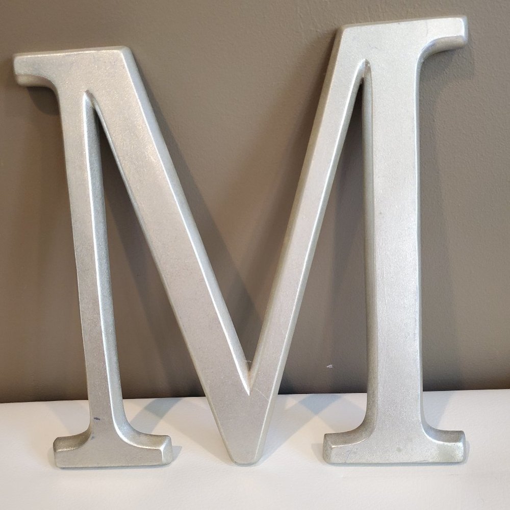 Silver Letter M Monogram